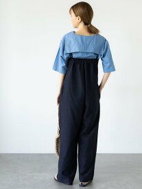【SALE／48%OFF】Lugnoncure 麻調サロペット テチチ オールインワン・オーバーオール オーバーオール・サロペット グレー ネイビー ベージュ【送料無料】