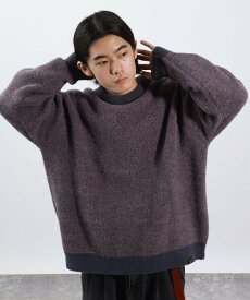 【SALE／30%OFF】BAYFLOW リバーシブルシャギープルオーバー ベイフロー トップス ニット パープル ベージュ ブラック【送料無料】