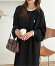 【U.S.POLO.USSN】配色ゆるシルエットニットワンピース