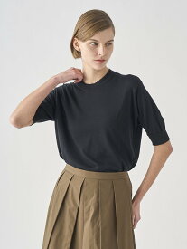 JOHN SMEDLEY [Anglo Indian Gauze]クルーネック半袖ニットプルオーバー ｜ BRIDIE ｜ 30G ジョンスメドレー トップス ニット ブラック【送料無料】