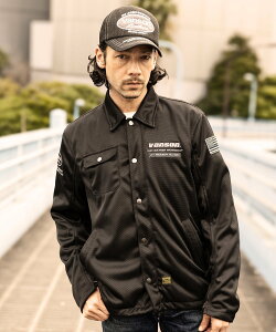 Vanson Leathers MESH COACH JACKET �o���\�����U�[�Y �W���P�b�g�E�A�E�^�[ ���C�_�[�X�W���P�b�g �u���b�N�y���������z