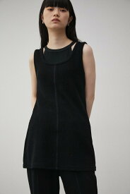 【SALE／55%OFF】AZUL BY MOUSSY SKIN OUT LAYERED SET TOPS アズールバイマウジー トップス ノースリーブ・タンクトップ ブラック ブラウン
