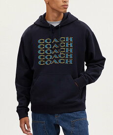 【SALE／72%OFF】COACH OUTLET シグネチャー スタック フーディー コーチ　アウトレット トップス パーカー・フーディー ブルー【送料無料】