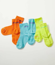 devirock 3足セット ネオンカラー メッシュ ショート丈ソックス 靴下 涼しい 蒸れにくい 薄手 通気性 デビロック 靴下・レッグウェア 靴下