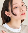 ≪雑誌掲載≫【ピアス見えシリーズ】オーバルフープスナップイヤリング シルバー