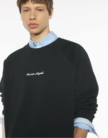 Maison Kitsune MAISON KITSUNE/(M)MAISON KITSUNE LINE HANDWRITING OVERSIZE SWEATSHIRT メゾン キツネ トップス スウェット・トレーナー ブラック【送料無料】