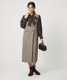 UNITED ARROWS green label relaxing [size SHORTあり]ウールライク ジャンパースカート ユナイテッドアローズ グリーンレーベルリラクシング ワンピース・ドレス ジャンパースカート ベージュ ネイビー【送料無料】