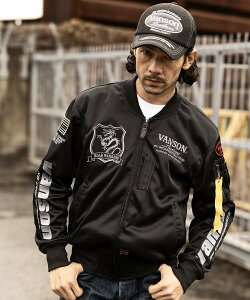 Vanson Leathers MESH MA-1 JACKET �o���\�����U�[�Y �W���P�b�g�E�A�E�^�[ MA-1 �z���C�g �u���b�N�y���������z