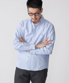 SHIPS MEN 【WEB限定】SHIPS: 防シワ・吸水速乾 Drymix(R) ワンポイントロゴボタンダウンシャツ シップス トップス シャツ・ブラウス ネイビー ホワイト グレー ブルー【送料無料】