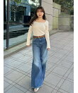 ロングスリーブリブトップス(カップ付き)