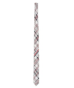 THOM BROWNE �������� MADRAS CHECK JACQUARD KNIT TIE �g���u���E�� �X�[�c�E�t�H�[�}�� �l�N�^�C�E���l�N�^�C �z���C�g�y���������z