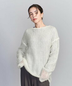 【SALE／80%OFF】BEAUTY&YOUTH UNITED ARROWS モヘヤブレンド ルーズニット プルオーバー ユナイテッドアローズ アウトレット トップス ニット グレー ホワイト パープル