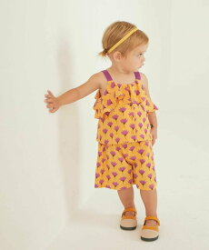 【SALE／70%OFF】moimoln 【セットアップ】ブルームノースリーブ&パンツ上下セット モイモルン スーツ・フォーマル セットアップスーツ イエロー