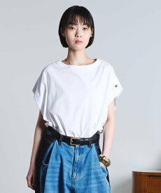 ROSE BUD ROSEBUD x champion FRENCH SLEEVE TEE ローズバッド トップス カットソー・Tシャツ ブラック パープル ホワイト【送料無料】