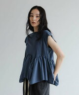 LOWRYS FARM ドッキングペプラムノースリーブ ローリーズファーム トップス カットソー・Tシャツ ネイビ…