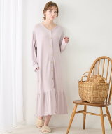 【SALE／4%OFF】cross marche マタニティ ルームワンピース｜なめらか レーヨン混 リブ素材 授乳対応 ネ…