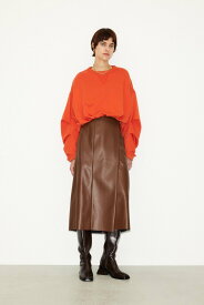 【SALE／60%OFF】SLY 【THROW】F/LEATHER WRAP ロングスカート スライ スカート ミディアムスカート ブラック ブラウン【送料無料】