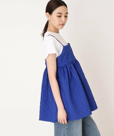 【SALE／44%OFF】THE SHOP TK 【2点SET/洗濯機洗い可】ポコポコキャミとTシャツ ザ ショップ ティーケー トップス アンサンブル ホワイト ブルー