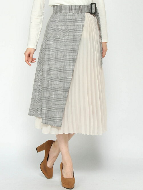 Narcissus Narcissus チェックラッププリーツスカート Rakuten