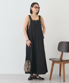 【SALE／15%OFF】AMERICAN HOLIC 【前後2WAY】ZIPジャンスカ アメリカンホリック ワンピース・ドレス ジャンパースカート グレー ブラック【送料無料】