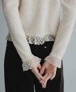 『WEB限定』レースシャーリングフリルカットソー