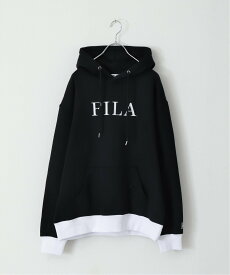 FILA ユニセックスルーズシルエットパーカー ジップファイブ トップス パーカー・フーディー ブラック ネイビー ホワイト グレー【送料無料】