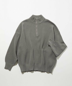 UNITED ARROWS green label relaxing 【WEB限定】＜GLR or＞WBL 畦編み ハーフジップ プルオーバー ユナイテッドアローズ グリーンレーベルリラクシング トップス ニット グレー ピンク ネイビー【送料無料】