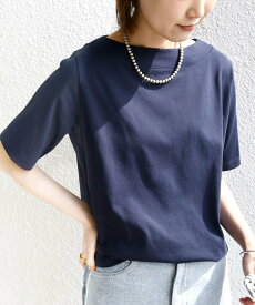 SHIPS WOMEN 《一部予約》* ＜ネックが選べる2サイズ展開＞オーガニックコットン バリエーションネック TEE ◆ シップス トップス カットソー・Tシャツ ホワイト グレー ブラック レッド ブルー ネイビー【送料無料】