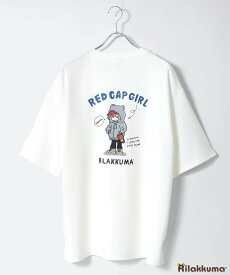 【SALE／5%OFF】MARUKAWA Red Cap Girl リラックマ Tシャツ メンズ キャラクター ビッグシルエット 刺繍 ワッペン 半袖 ティーシャツ レディース ユニセックス マルカワ トップス カットソー・Tシャツ ブラック ホワイト【送料無料】