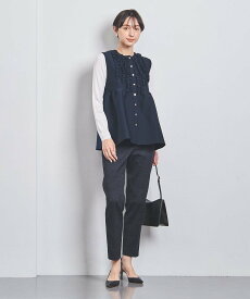 UNITED ARROWS P ミニフリル ニットベスト ユナイテッドアローズ トップス ニット ホワイト ブラック ネイビー【送料無料】