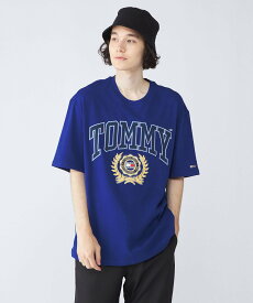 【SALE／40%OFF】TOMMY JEANS (U)TOMMY HILFIGER(トミーヒルフィガー) スケートカレッジT トミーヒルフィガー トップス カットソー・Tシャツ ブラック ブルー グレー【送料無料】