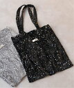 Spick & Span 《予約》Uhr/ウーア 別注Spangle Velour Tote スピックアンドスパン バッグ トートバッグ ブラック グレ…