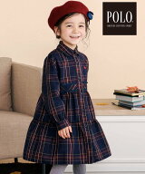 SLAP SLIP 【POLO BCS(ポロ・ビーシーエス)*SLAP SLIP】チェック切り替えワンピース(80~130cm) ベベ オン…
