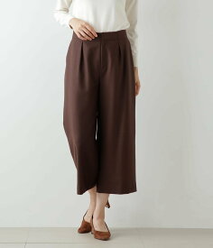 【SALE／19%OFF】NEWYORKER WOMEN L-SIZE 【L】ミルドカルゼ タックガウチョパンツ ニューヨーカー エルサイズ パンツ その他のパンツ ブラウン カーキ【送料無料】