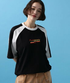 【SALE／10%OFF】PAGEBOYLIM 【PBLIM】ラグランバイカラーT ページボーイ トップス カットソー・Tシャツ ブラック グレー