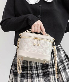 RANDA キルティング2WAYバニティバッグ ランダ バッグ ハンドバッグ ベージュ グレー ブルー ブラック ブラウン ゴールド ホワイト ピンク【送料無料】