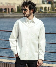 【SALE／30%OFF】1PIU1UGUALE3 RELAX バックロゴワイドシャツ シフォン トップス シャツ・ブラウス ブラック ホワイト【送料無料】
