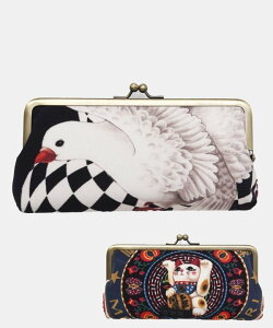 カヤ 【カヤ】眼鏡ケースがま口《重宗玉緒×倭物やカヤ》 アミナコレクション 財布・ポーチ・ケース ポーチ レッド