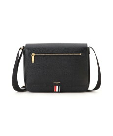 THOM BROWNE ＜公式＞ REPORTER BAG W/ WEBBING STRAP IN PEBBLE GRAIN LEATHER トムブラウン バッグ ショルダーバッグ グレー ブラック【送料無料】
