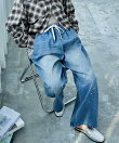 <新色追加><低身長サイズあり>ウォッシュ加工 イージーデニムパンツ/楽ちんデニム 全3色 XS/S/M