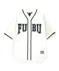 SELECT BRANDS FUBU/�t�u Satin Baseball S/S Shirts(MENS) �W���b�N���[�Y �g�b�v�X �V���c�E�u���E�X �z���C�g �u���b�N�y���������z