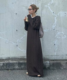 【SALE／10%OFF】CIAOPANIC TYPY 【WEB限定】【PON企画待望のリバイバル】ウール混クルーネックニットワンピース チャオパニックティピー ワンピース・ドレス その他のワンピース・ドレス ブラック グレー ホワイト ブラウン【送料無料】