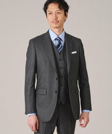 【SALE／50%OFF】TAKEO KIKUCHI 【3ピースセット】シャイニーヘリンボン スーツ タケオキクチ スーツ・フォーマル セットアップスーツ ネイビー グレー ブラック【送料無料】