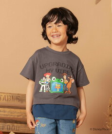 【SALE／15%OFF】branshes 【TOY STORY/トイ・ストーリー】切替レイヤードTシャツ ブランシェス トップス カットソー・Tシャツ ブルー ホワイト グレー