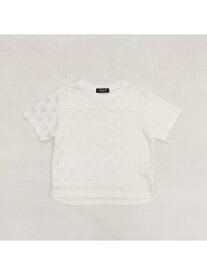 【SALE／70%OFF】COMME CA ISM 籠目(かごめ)文様 Tシャツ コムサイズム トップス カットソー・Tシャツ ホワイト ブラック