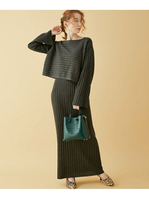 Rope 2点セット デザインニット リブワンピース Rakuten Fashion 楽天ファッション 旧楽天ブランドアベニュー Dk9974