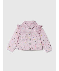 【SALE／57%OFF】GAP (K)ラッフル デニムジャケット ギャップ ジャケット・アウター デニムジャケット ピンク