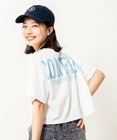 PINK-latte 【130cmあり】バックカレッジロゴTシャツ ピンク ラテ トップス カットソー・Tシャツ ホワイト ブラック イエロー ブルー