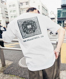 【SALE／45%OFF】BEN DAVIS 別注BACK BANDANA TEE/バックバンダナTシャツ(限定展開) フリークスストア トップス カットソー・Tシャツ ホワイト ブラック グリーン ネイビー