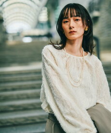 LEPSIM 【入卒式/セレモニー】ジャガードギャザーブラウス レプシィム トップス シャツ・ブラウス ベージュ ホワイト ブラック【送料無料】